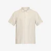 Box Fit Short Sleeved Organic Linen Shirt Made Of Organic Linen