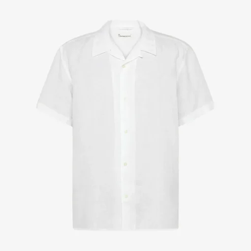 Box Fit Short Sleeved Organic Linen Shirt Made Of Organic Linen