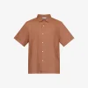 Box Fit Short Sleeved Organic Linen Shirt Made Of Organic Linen