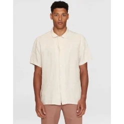 Box Fit Short Sleeved Organic Linen Shirt Made Of Organic Linen