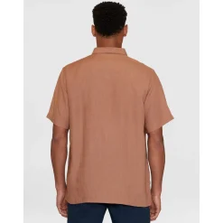 Box Fit Short Sleeved Organic Linen Shirt Made Of Organic Linen