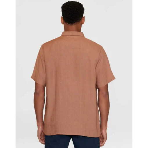 Box Fit Short Sleeved Organic Linen Shirt Made Of Organic Linen