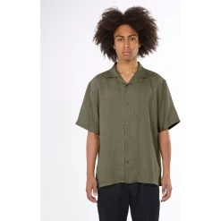 Box Fit Short Sleeved Organic Linen Shirt Made Of Organic Linen