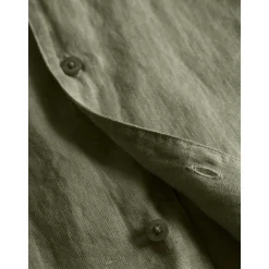 Box Fit Short Sleeved Organic Linen Shirt Made Of Organic Linen