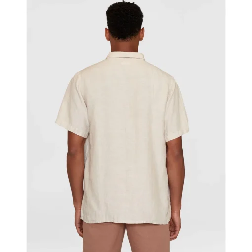 Box Fit Short Sleeved Organic Linen Shirt Made Of Organic Linen