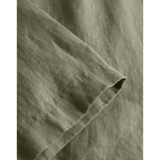 Box Fit Short Sleeved Organic Linen Shirt Made Of Organic Linen