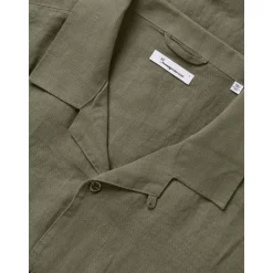 Box Fit Short Sleeved Organic Linen Shirt Made Of Organic Linen