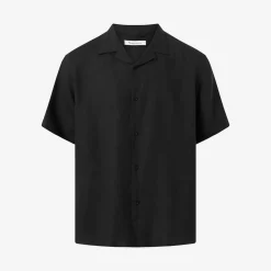 Box Fit Short Sleeved Organic Linen Shirt Made Of Organic Linen