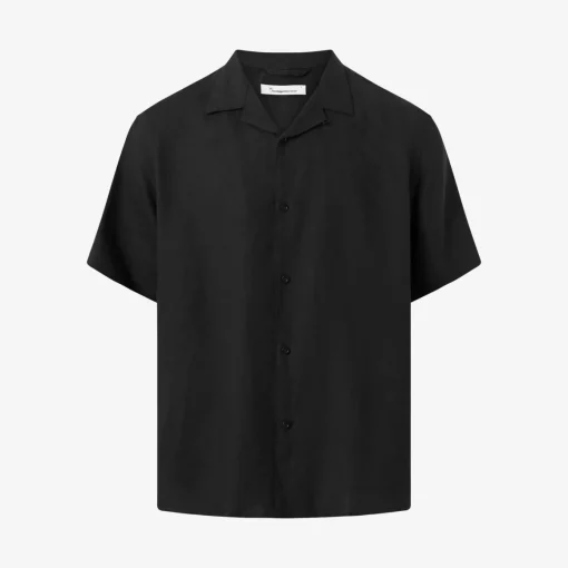 Box Fit Short Sleeved Organic Linen Shirt Made Of Organic Linen