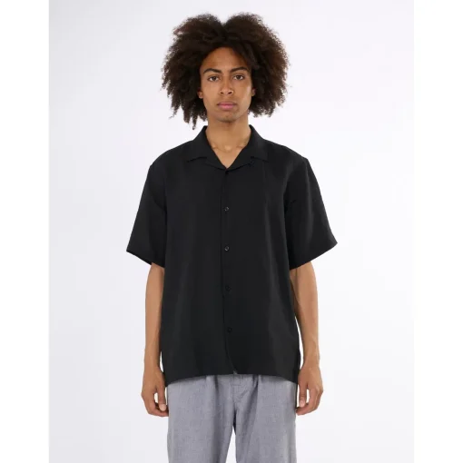 Box Fit Short Sleeved Organic Linen Shirt Made Of Organic Linen