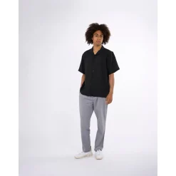 Box Fit Short Sleeved Organic Linen Shirt Made Of Organic Linen