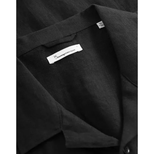 Box Fit Short Sleeved Organic Linen Shirt Made Of Organic Linen