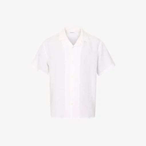 Box Fit Short Sleeved Organic Linen Shirt Made Of Organic Linen
