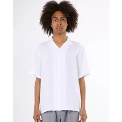 Box Fit Short Sleeved Organic Linen Shirt Made Of Organic Linen
