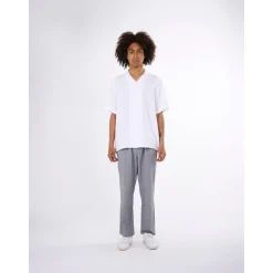Box Fit Short Sleeved Organic Linen Shirt Made Of Organic Linen