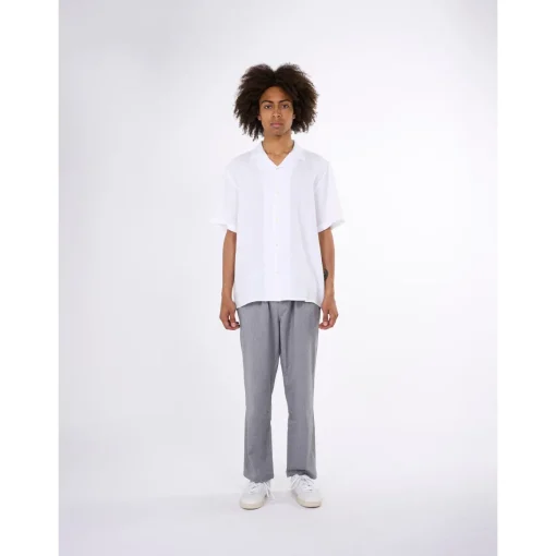 Box Fit Short Sleeved Organic Linen Shirt Made Of Organic Linen