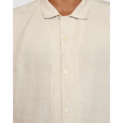 Box Fit Short Sleeved Organic Linen Shirt Made Of Organic Linen
