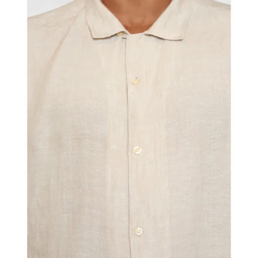 Box Fit Short Sleeved Organic Linen Shirt Made Of Organic Linen