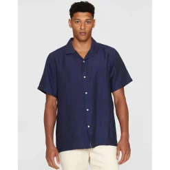 Box Fit Short Sleeved Organic Linen Shirt Made Of Organic Linen