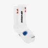Flying White Sock Made Of Organic Cotton Mix