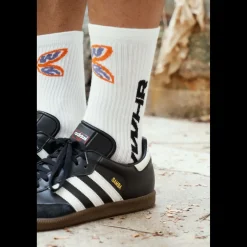 Flying White Sock Made Of Organic Cotton Mix