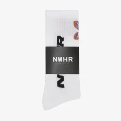 Flying White Sock Made Of Organic Cotton Mix
