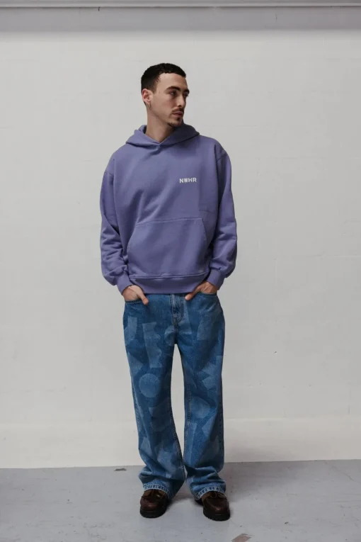 Lilac Washed Hoodie Made Of Organic Cotton