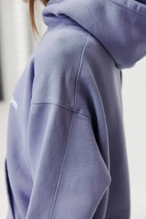 Lilac Washed Hoodie Made Of Organic Cotton