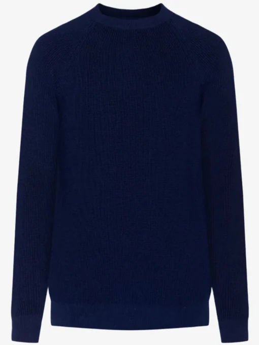 O-neck Rib Knit Made Of Merino Wool