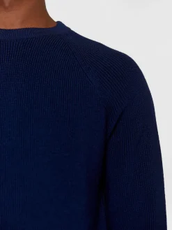 O-neck Rib Knit Made Of Merino Wool