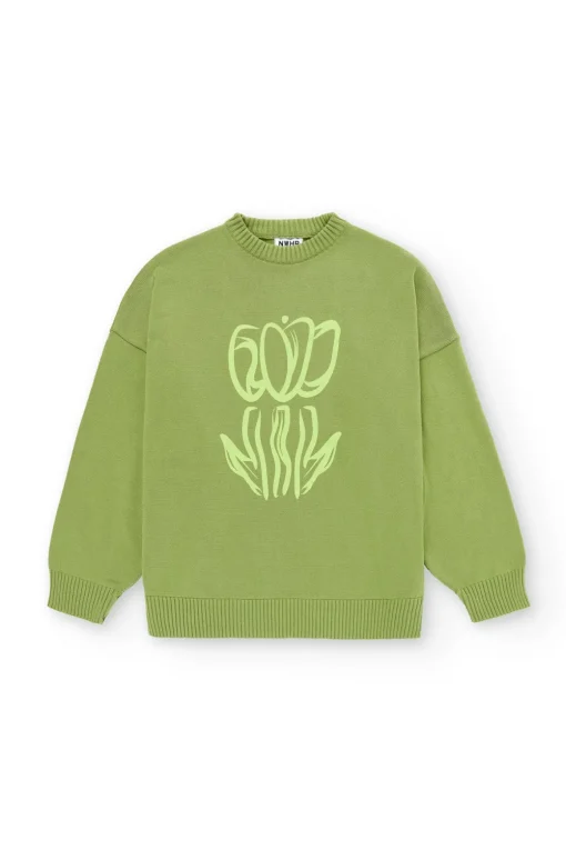 Printed Tulip Sweater Made Of Organic Cotton