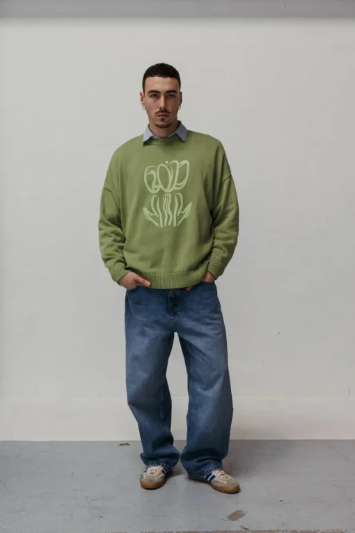 Printed Tulip Sweater Made Of Organic Cotton
