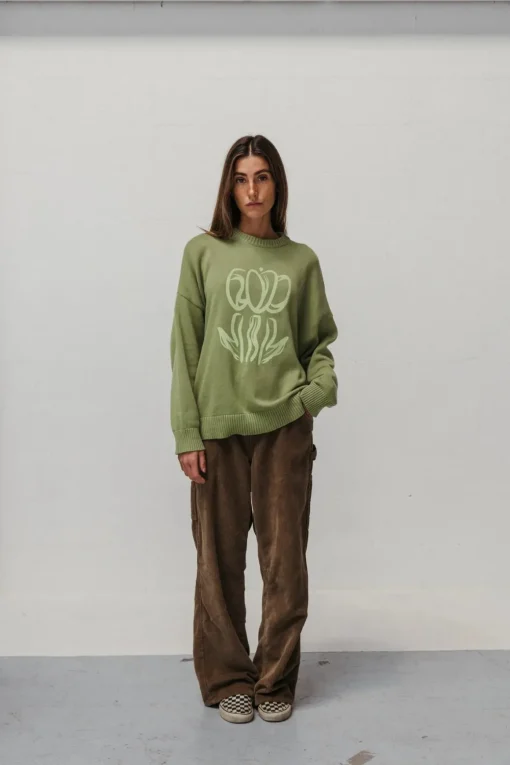 Printed Tulip Sweater Made Of Organic Cotton