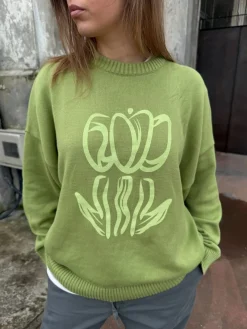 Printed Tulip Sweater Made Of Organic Cotton