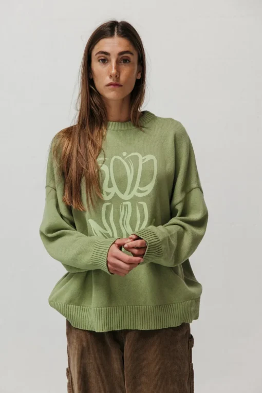 Printed Tulip Sweater Made Of Organic Cotton