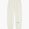 Soft Navy Open Bottom Pants Made Of Organic Cotton