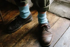 The Addy 100% Recycled Teal Fleck Socks Made Of Cotton Mix