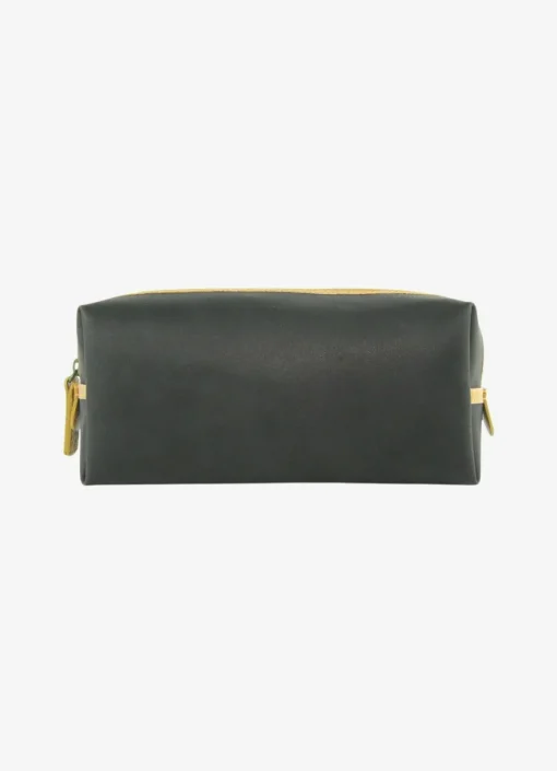 Washbag Medium - Black with Yellow Trim Made Of Firehose/Parachute silk