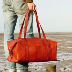 Weekend Bag Red Made Of Firehose/Parachute silk