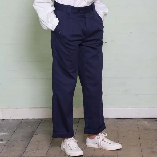 Work Trousers - Navy Made Of Cotton