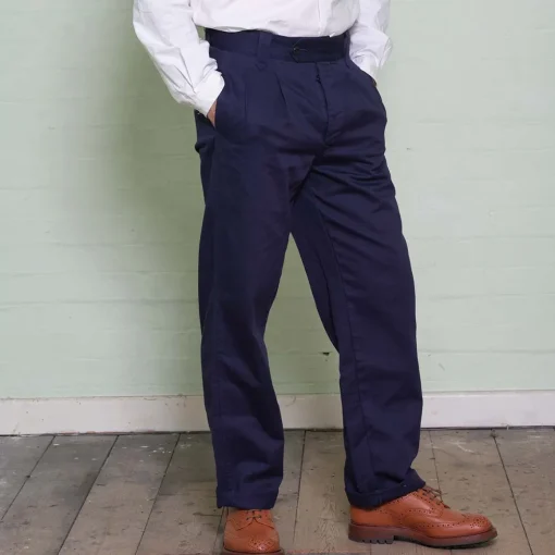 Work Trousers - Navy Made Of Cotton